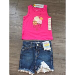 Cat and jack baby girl set 18 mos